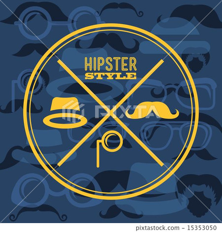 hipster design over blue background vector illustration hipster design over blue background vector illustration 15353050