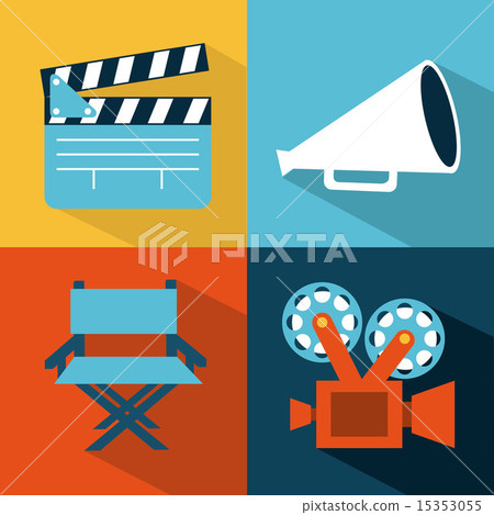 cinema design over colors background vector illustration cinema design over colors background vector illustration 15353055