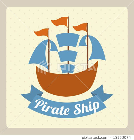 pirate ship design over pink background vector illustration pirate ship design over pink background vector illustration 15353074