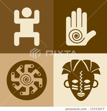 Ethnic design over brown background vector illustration 15353077