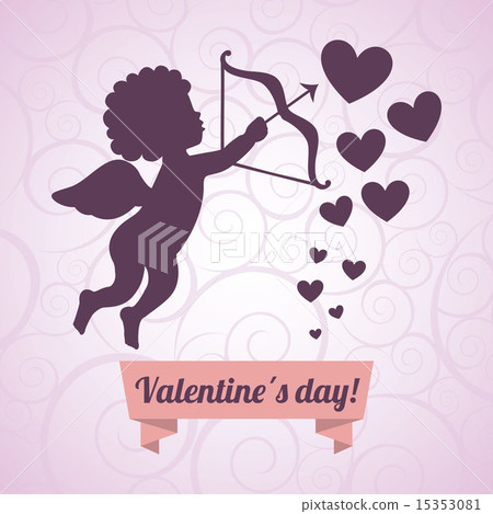 Valentine\s day over pink background vector illustration Valentine\s day over pink background vector illustration 15353081