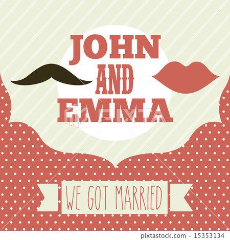 wedding design over dotted background vector illustration 15353134