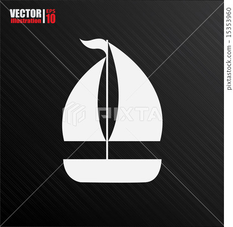 Boat design over black background vector…-插圖素材 [15353960] - PIXTA圖庫