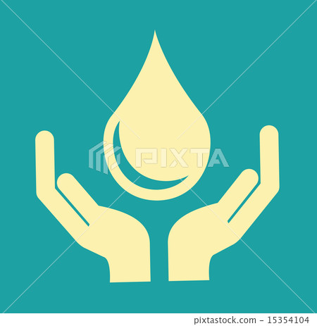 water design over blue background vector illustration 15354104