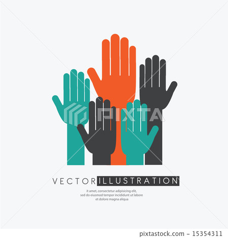 Hand Design Background Hands design over white background vector... - Stock Illustration ...