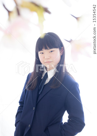 Sakura and school girls Sakura and school girls 15354542