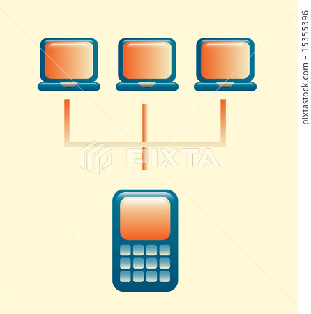 networking design over pink background vector illustration 15355396