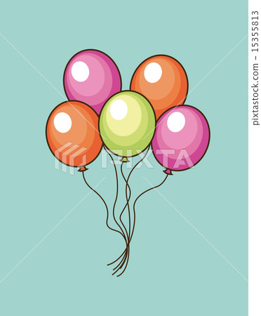 Birthday design over blue background vector illustration 15355813