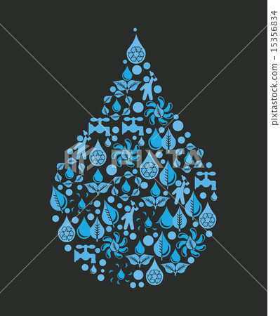 water design over black background vector illustration 15356834