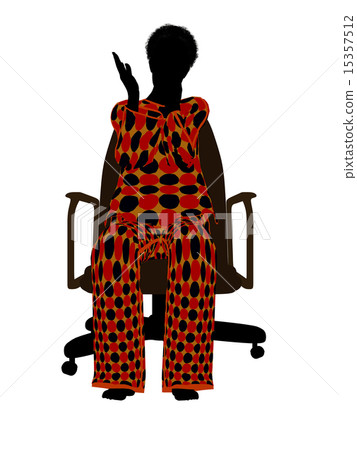 African American Woman Pajama Silhouette African American Woman Pajama Silhouette 15357512