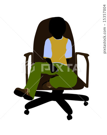 Male Teen Sitting In A Chair Silhouette Male Teen Sitting In A Chair Silhouette 15357804