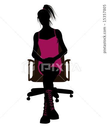 Punk Girl Sitting On An Office Chair Illustration Silhouette Punk Girl Sitting On An Office Chair Illustration Silhouette 15357805