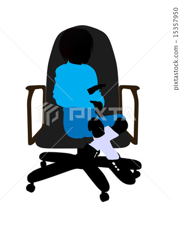 African American Boy Sitting In A Chair Silhouette African American Boy Sitting In A Chair Silhouette 15357950