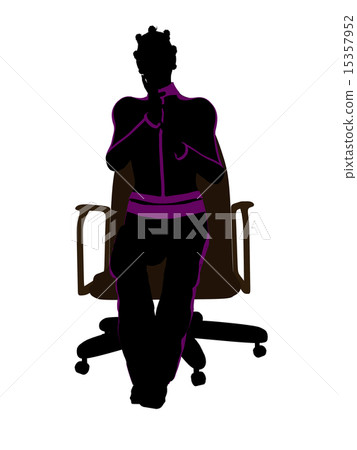 African American Female Workout Sitting On A Chair Silhouette African American Female Workout Sitting On A Chair Silhouette 15357952