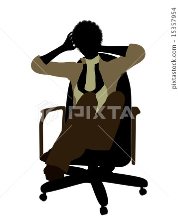 Female African American Office Illustration Silhouette Female African American Office Illustration Silhouette 15357954