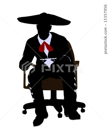 Male Mariachi Sitting In A Chair Silhouette Male Mariachi Sitting In A Chair Silhouette 15357956