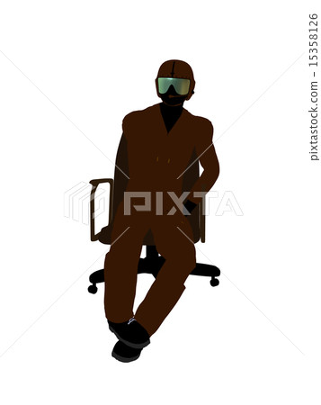 Male Pilot Illustration Silhouette Male Pilot Illustration Silhouette 15358126