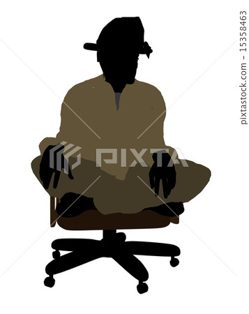Male Firefighter Illustration Silhouette 15358463