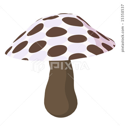 Polka Dotted Mushroom Art Illustration 15358537