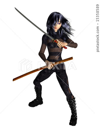Woman Holding A Sword Woman Holding A Sword 15358589