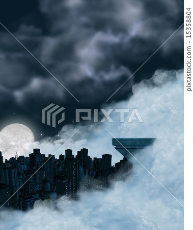 Ledge Overlooking The City Background 15358804