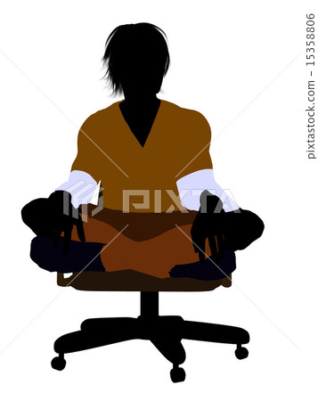 Male Soccer Player Sitting In A Chair Illustration Silhouette 15358806