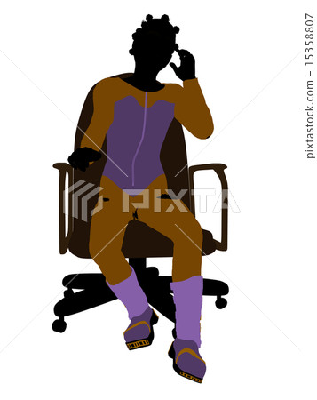 African American Female Teen Skier Sitting On A Chair Illustration Silhouette African American Female Teen Skier Sitting On A Chair Illustration Silhouette 15358807