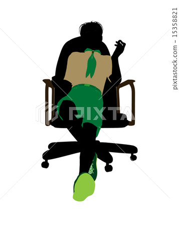 Boyscout Sitting On A Chair Illustration Silhouette Boyscout Sitting On A Chair Illustration Silhouette 15358821