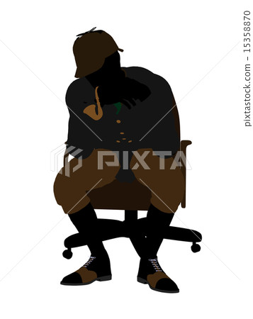 English Gentleman Sitting In A Chair Illustration Silhouette English Gentleman Sitting In A Chair Illustration Silhouette 15358870