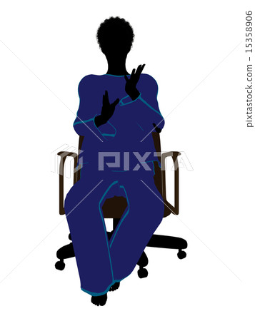 African American Woman Pajama Silhouette African American Woman Pajama Silhouette 15358906