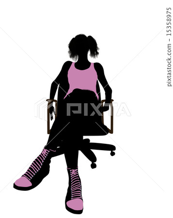 Female Basketball Player Sitting On A Chair Silhouette 15358975