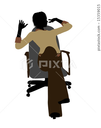 Female Executive Sitting On An Office Chair Illustration Silhoue Female Executive Sitting On An Office Chair Illustration Silhoue 15359015