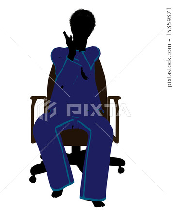 African American Woman Pajama Silhouette African American Woman Pajama Silhouette 15359371