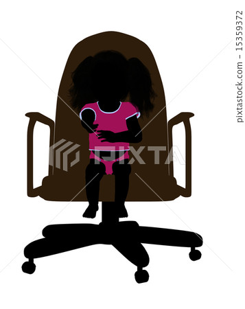 Female Baby Sitting On A Chair Illustration Silhouette Female Baby Sitting On A Chair Illustration Silhouette 15359372