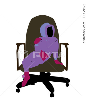 Girl Sitting On A Chair Illustration Silhouette Girl Sitting On A Chair Illustration Silhouette 15359423
