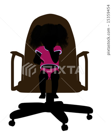 Female Baby Sitting On A Chair Illustration Silhouette Female Baby Sitting On A Chair Illustration Silhouette 15359454