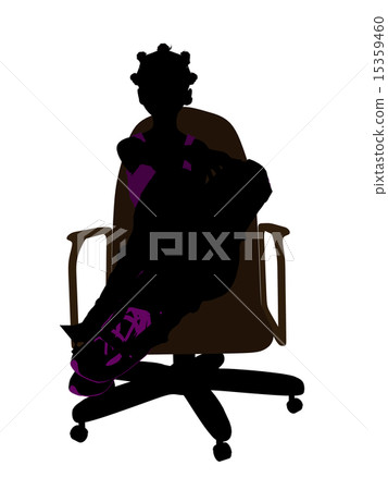 African American Skateboarder Sitting In A Chair Silhouette African American Skateboarder Sitting In A Chair Silhouette 15359460