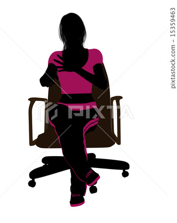Female Workout Sitting On A Chair Silhouette Female Workout Sitting On A Chair Silhouette 15359463