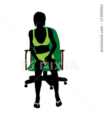 Female Volleyball Player Sitting In A Chair Silhouette 15360002