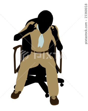 Boyscout Sitting In A Chair Illustration Silhouette 15360018