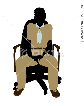 Boyscout Sitting In A Chair Illustration Silhouette Boyscout Sitting In A Chair Illustration Silhouette 15360200