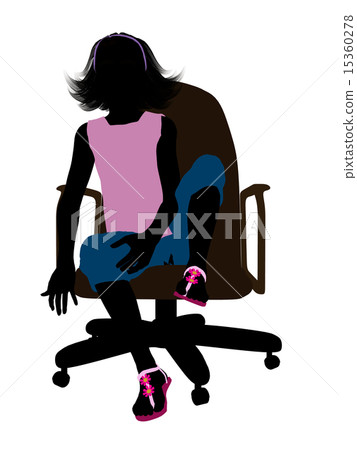 Female Teen Sitting In A Chair Silhouette Female Teen Sitting In A Chair Silhouette 15360278