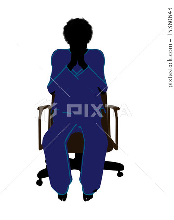African American Woman Pajama Silhouette 15360643