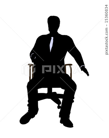 Male Wearing A Business Suit Sitting In A Chair Silhouette 15360834