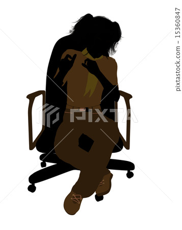 Girl Scout Sitting In A Chair Illustration Silhouette Girl Scout Sitting In A Chair Illustration Silhouette 15360847