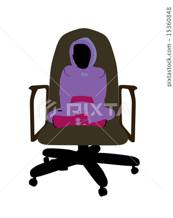 Girl Sitting On A Chair Illustration Silhouette Girl Sitting On A Chair Illustration Silhouette 15360848