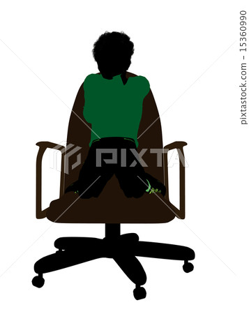 African American Male Teen Silhouette 15360990