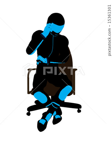 Male Biker Sitting In A Chair Silhouette Male Biker Sitting In A Chair Silhouette 15361301