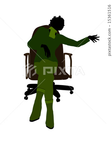 Casually Dressed African American Illustration Silhouette Casually Dressed African American Illustration Silhouette 15361516