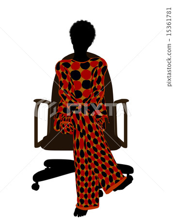 African American Woman Pajama Silhouette African American Woman Pajama Silhouette 15361781